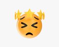 Emoji 100 Tired With Star Shaped Tiara 3D модель