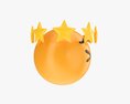 Emoji 100 Tired With Star Shaped Tiara 3D 모델 