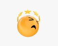 Emoji 100 Tired With Star Shaped Tiara 3D модель