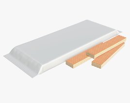 Blank Package With Waffle Cake 05 3D model