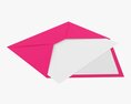 Envelope Mockup 05 Open Pink White 3Dモデル