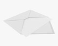 Envelope Mockup 05 Open White 3d model