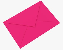 Envelope Mockup 05 Pink 3D 모델 