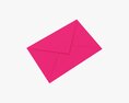 Envelope Mockup 05 Pink Modèle 3d