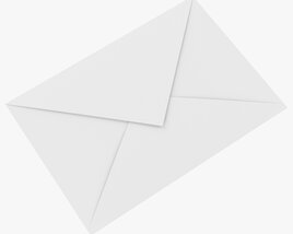 Envelope Mockup 05 White 3D модель