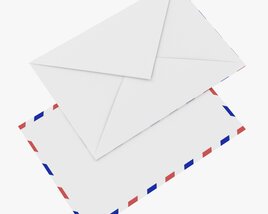 Envelope Mockup 05 White V2 Modèle 3D