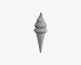 Ice Cream In Waffle Cone 03 3D-Modell