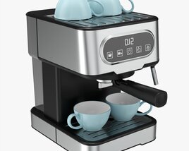 Espresso Coffee Machine With Mug Modèle 3D