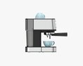 Espresso Coffee Machine With Mug 3Dモデル