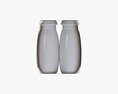Fermented Milk Drink Bottles 4-Pack 3D-Modell