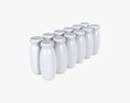 Fermented Milk Drink Bottles 12-Pack 3D 모델 