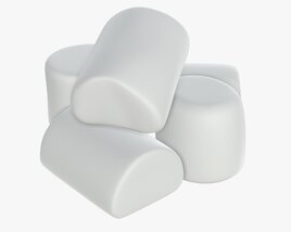 Marshmallows White 3D model
