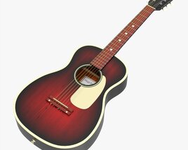 Folk Acoustic Guitar 01 3D 모델 