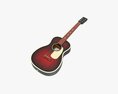 Folk Acoustic Guitar 01 Modello 3D
