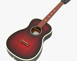 Folk Acoustic Guitar 02 3D model