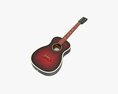 Folk Acoustic Guitar 02 3d model