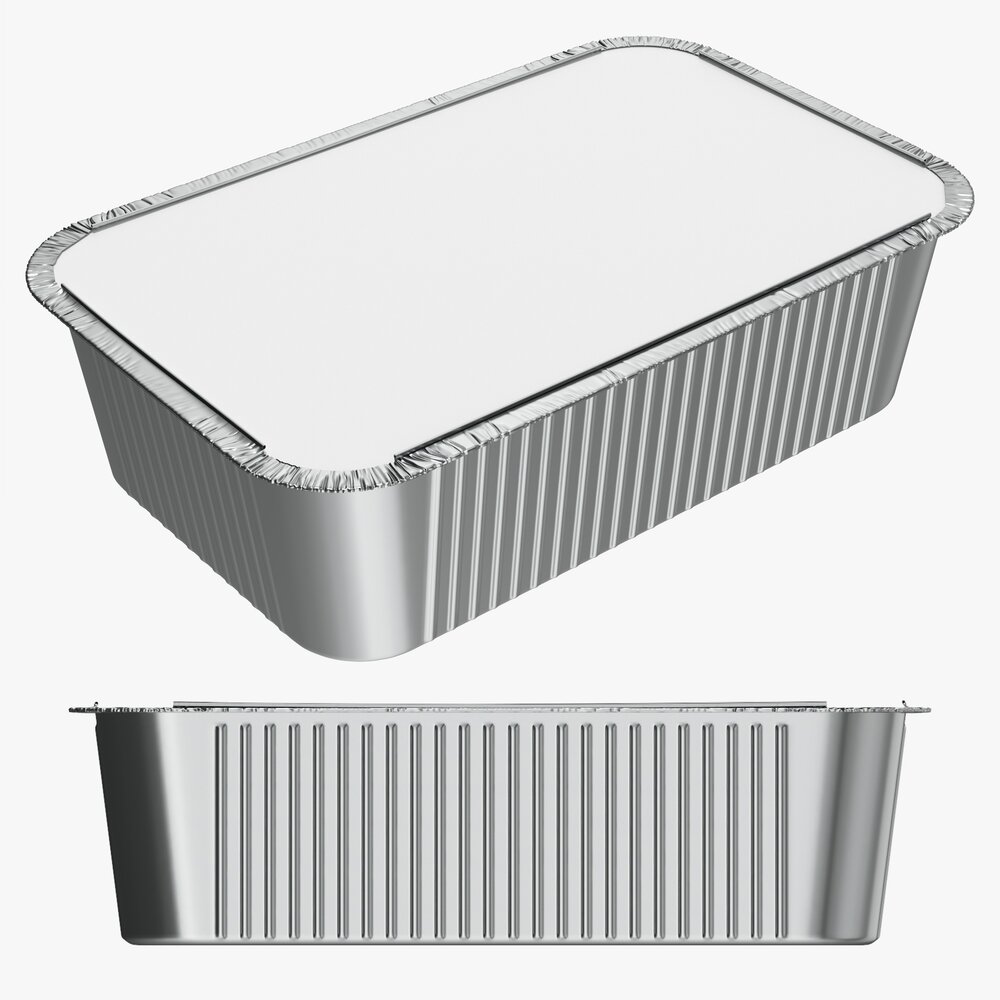 Food Foil Tray 02 3D-Modell
