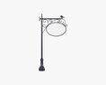 Forged Column With Hanging Board 02 3D 모델 