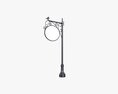 Forged Column With Hanging Board 02 3D-Modell