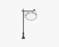 Forged Column With Hanging Board 02 3d model