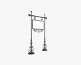 Forged Column With Hanging Board 07 3D-Modell