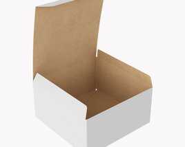 Gift Box Paper 04 Opened Modelo 3d