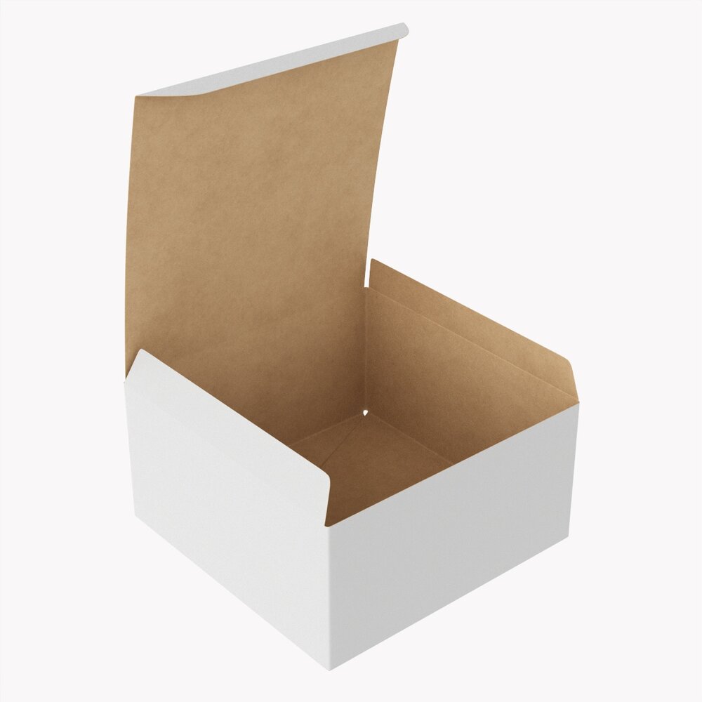 Gift Box Paper 04 Opened Modelo 3d
