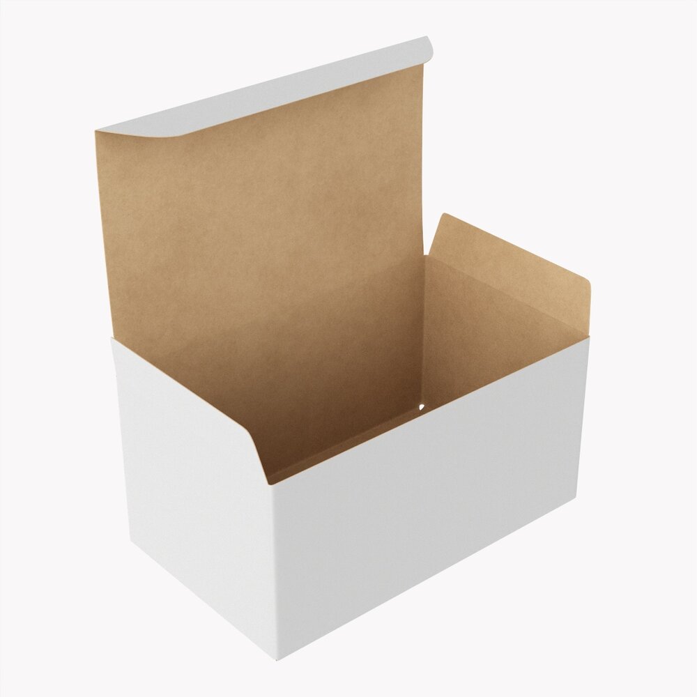 Gift Box Paper 05 Opened 3D-Modell