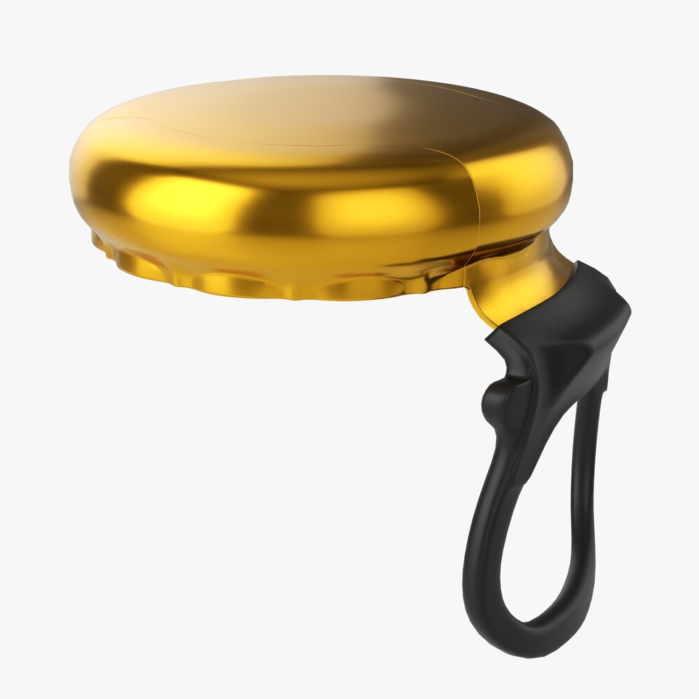 Glass Bottle Ring Pull Cap 3D 모델 