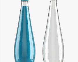 Glass Soda Soft Drink Water Bottle 01 Modello 3D