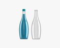 Glass Soda Soft Drink Water Bottle 02 3D модель