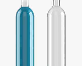 Glass Soda Soft Drink Water Bottle 04 3D модель