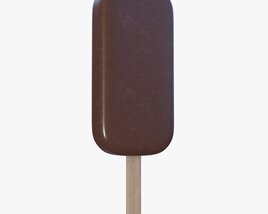 Ice Cream Chocolate On Stick 3D model