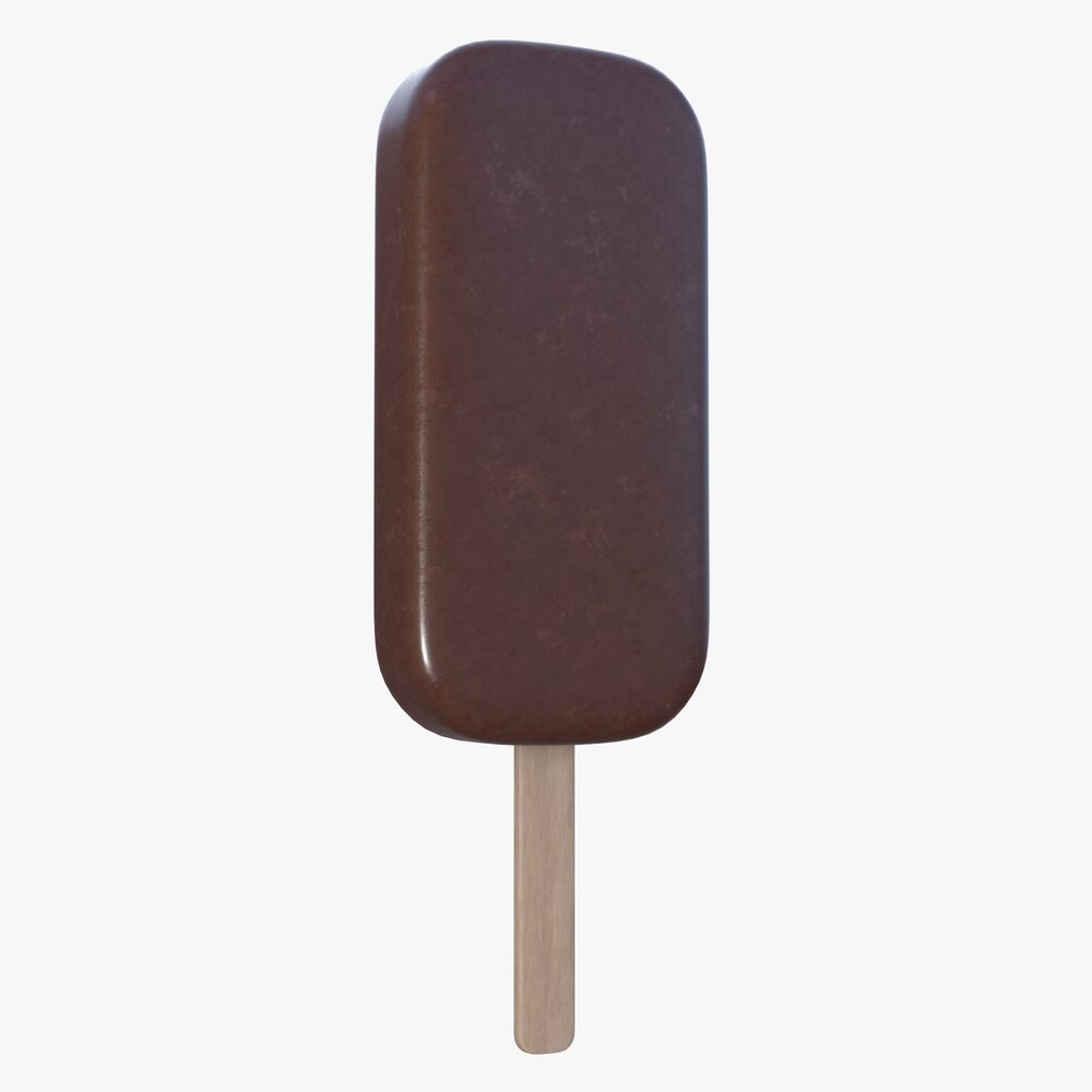 Ice Cream Chocolate On Stick 3D model