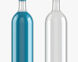 Glass Soda Soft Drink Water Bottle 05 Modello 3D