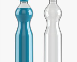 Glass Soda Soft Drink Water Bottle 06 3Dモデル