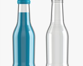 Glass Soda Soft Drink Water Bottle 32 3D модель