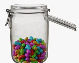 Jar With Jelly Beans 02 3D-Modell