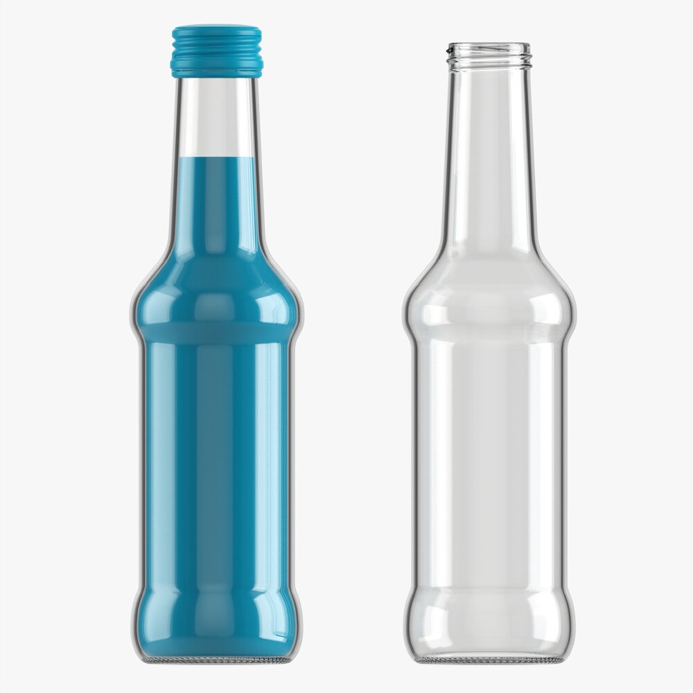 Glass Soda Soft Drink Water Bottle 38 Modèle 3D