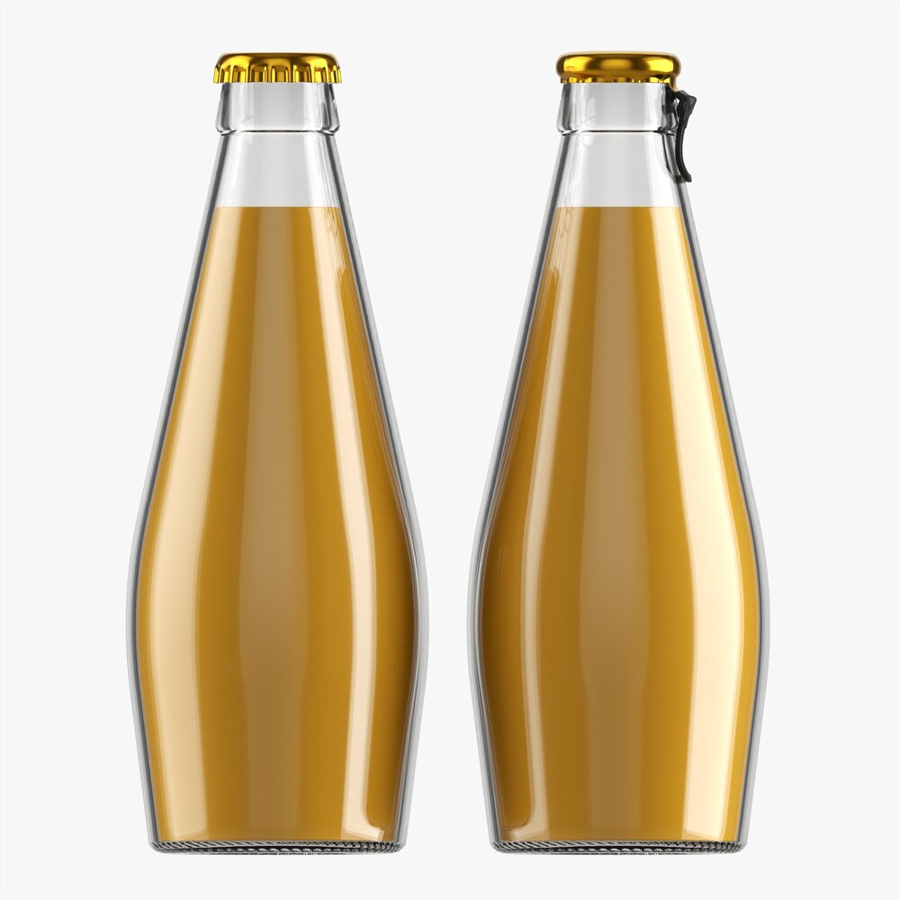 Glass Soda Soft Drink Water Bottle 39 3D модель