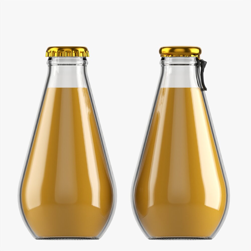 Glass Soda Soft Drink Water Bottle 41 3D модель