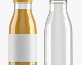 Glass Soda Soft Drink Water Bottle 42 3D model