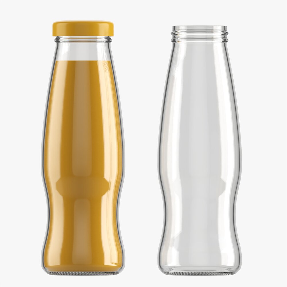 Glass Soda Soft Drink Water Bottle 43 3D модель