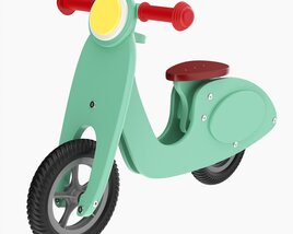 Green Scooter Balance Bike Modèle 3D