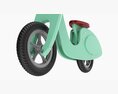 Green Scooter Balance Bike 3Dモデル