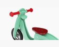 Green Scooter Balance Bike 3D-Modell