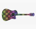 Guitar Display Cabinet Acoustic Dreadnought Guitar 3D模型