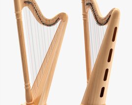 Harp 40-String 02 3D model