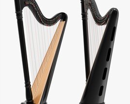 Harp 40-String 03 3D-Modell