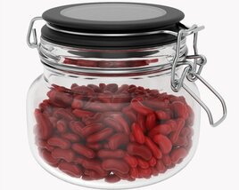 Kitchen Glass Jar With Contents 01 Modèle 3D